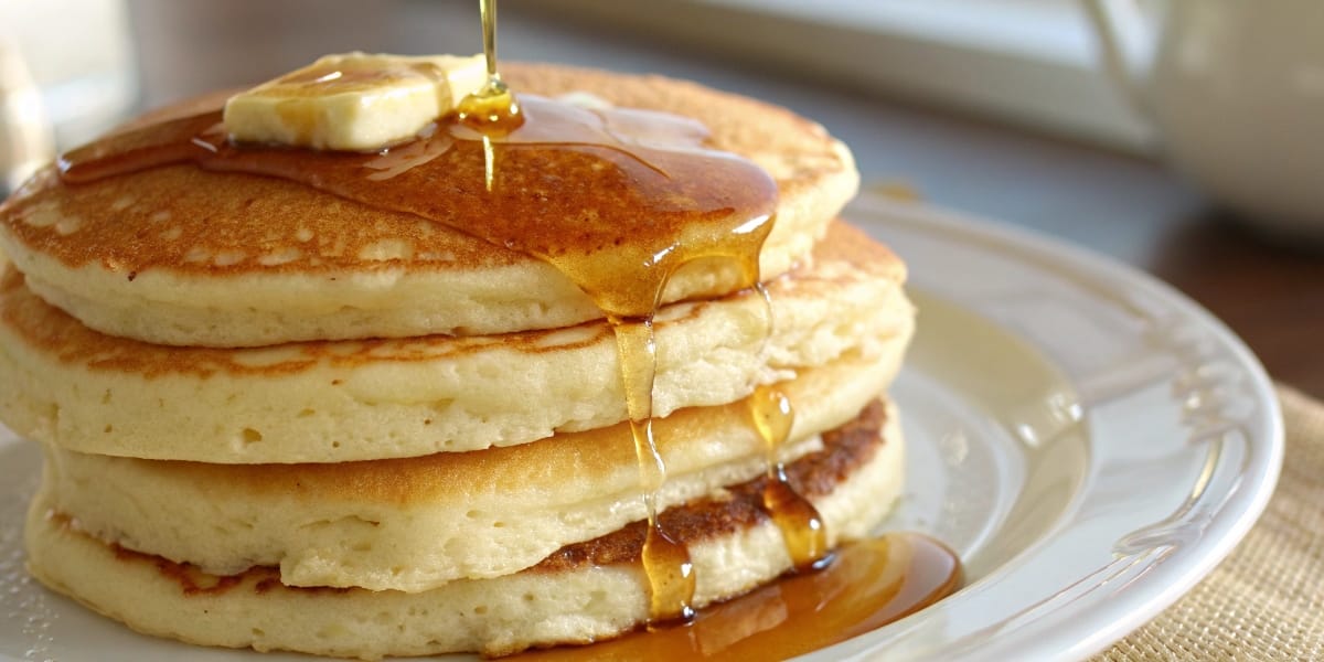 Easy Pancake Recipe – Fluffy Pancakes with Syrup
